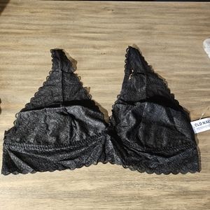NWT Women's Old Navy Black Lace Bralette XXL